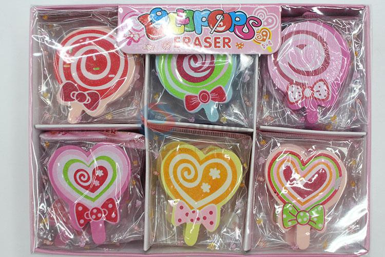 Lovely design lollypop eraser