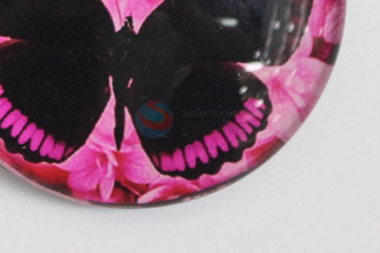 New Products Butterfly Printing Glass Fridge Magnet