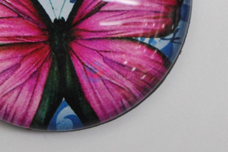 Best Selling Butterfly Printing Round Fridge Magnet