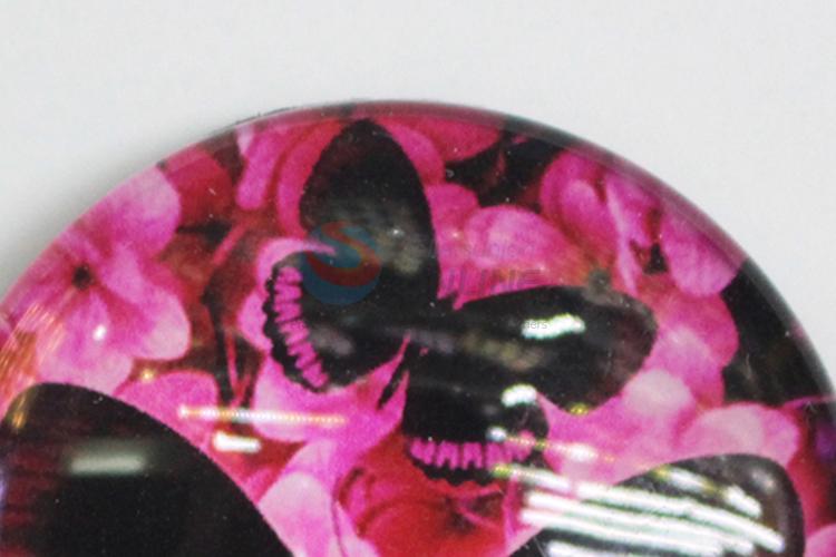 New Products Butterfly Printing Glass Fridge Magnet