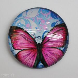 Best Selling Butterfly Printing Round Fridge Magnet