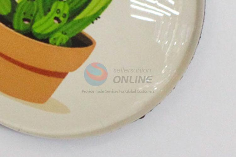 High Quality Glass Fridge Magnet With Plant Printing