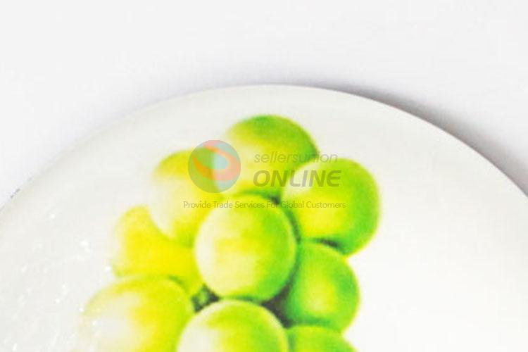 New Style Round Glass Fruit Printing Fridge Magnet