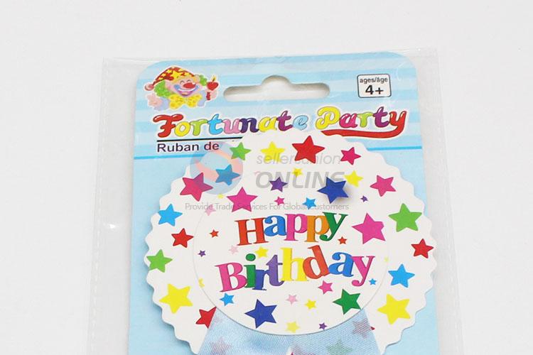 Wholesale low price blue party use tinplate badge
