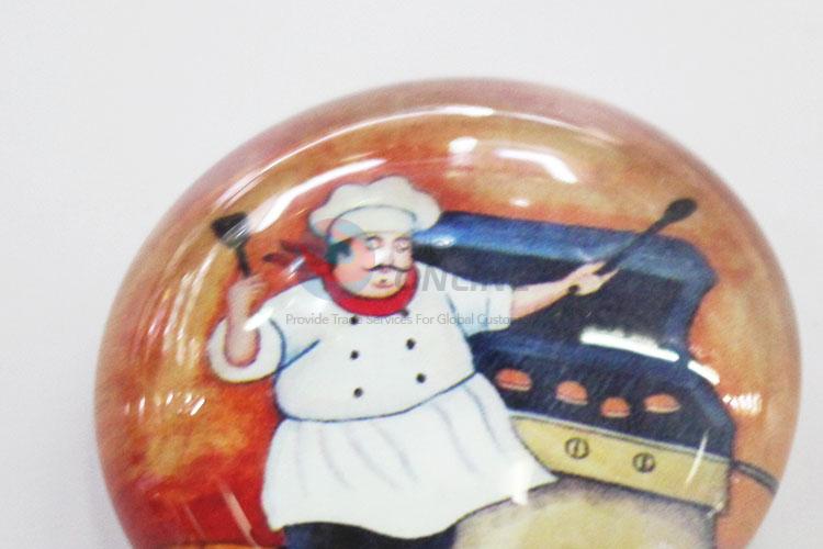 Popular wholesale cheap chef pattern fridge magnet