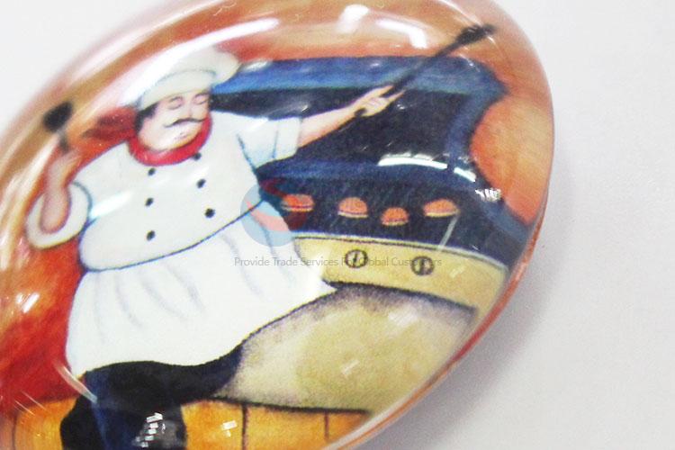 Popular wholesale cheap chef pattern fridge magnet