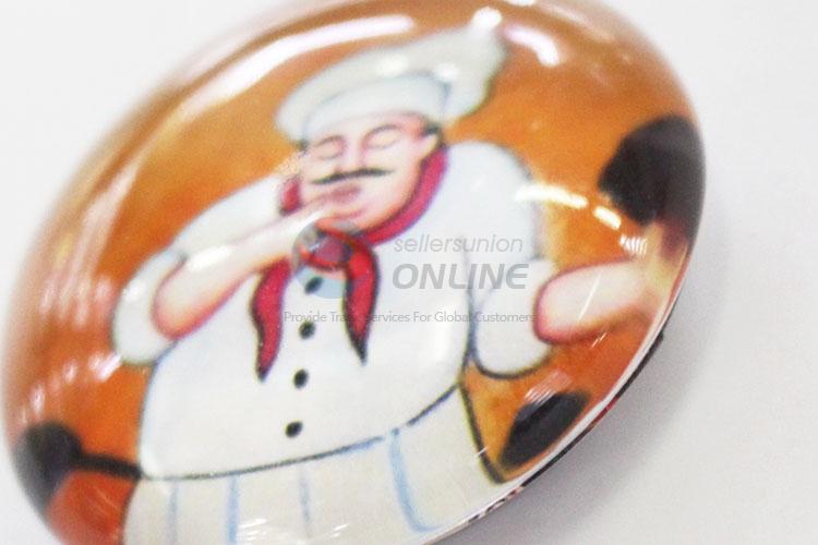 Lovely style low price chef pattern fridge magnet