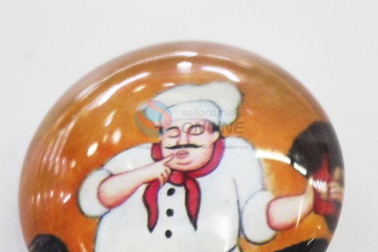 Lovely style low price chef pattern fridge magnet