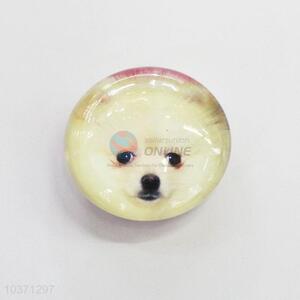 Newly low price cute white dog pattern fridge magnet