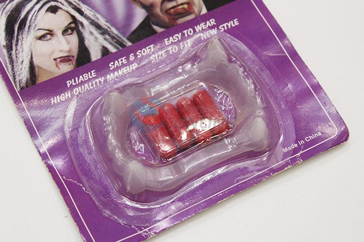 Best Selling Wholesale Popular Halloween Fake Vampire Teeth with Blood Capsules