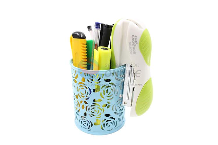 Flower Pattern Round Office Pen Holder