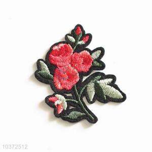 New Advertising Flower Embroidery Patch For Cloth