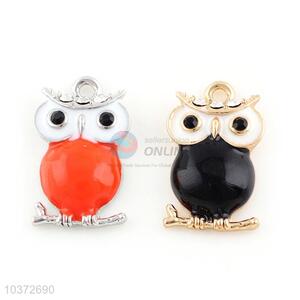 Most Popular Owl Alloy Necklace Pendant,Black/Red