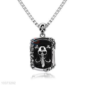 Black Skull Pendant Punk Zinc Alloy jewellery Necklace