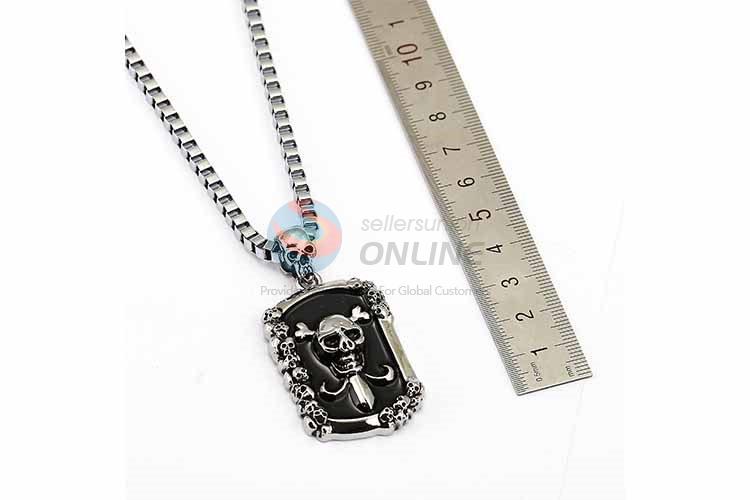 Black Skull Pendant Punk Zinc Alloy jewellery Necklace