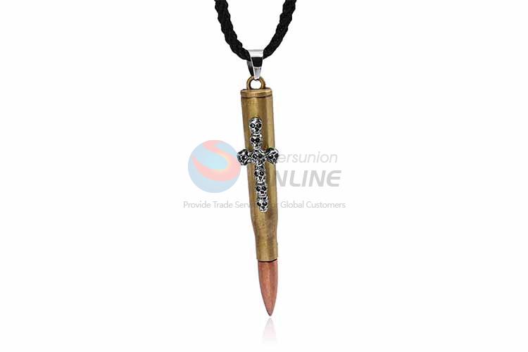 Bullet Shaped Punk Zinc Alloy Jewellery Necklace