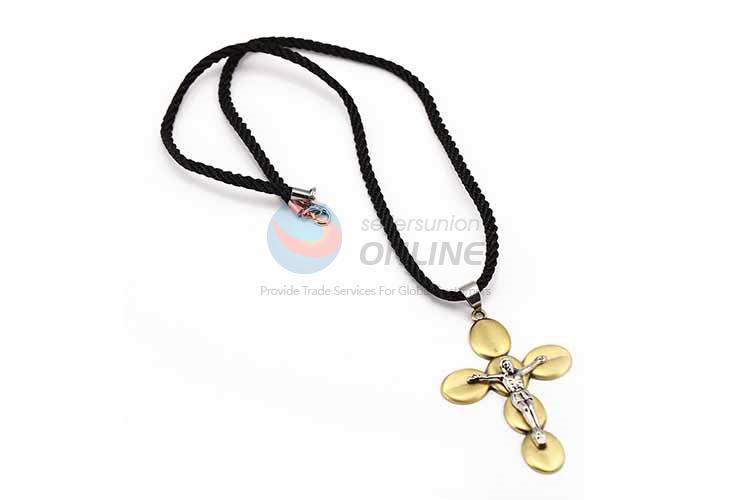 Cross Pendant Punk Zinc Alloy Jewellery Necklace