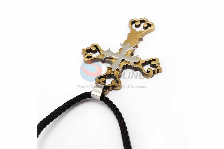 Cross Pendant Punk Zinc Alloy Jewellery Necklace