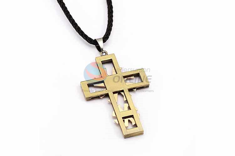 Cross Pendant Punk Zinc Alloy Jewellery Necklace