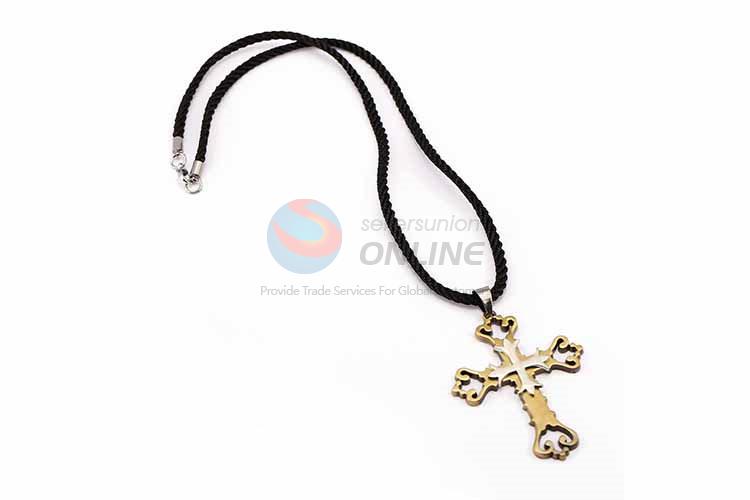 Cross Pendant Punk Zinc Alloy Jewellery Necklace