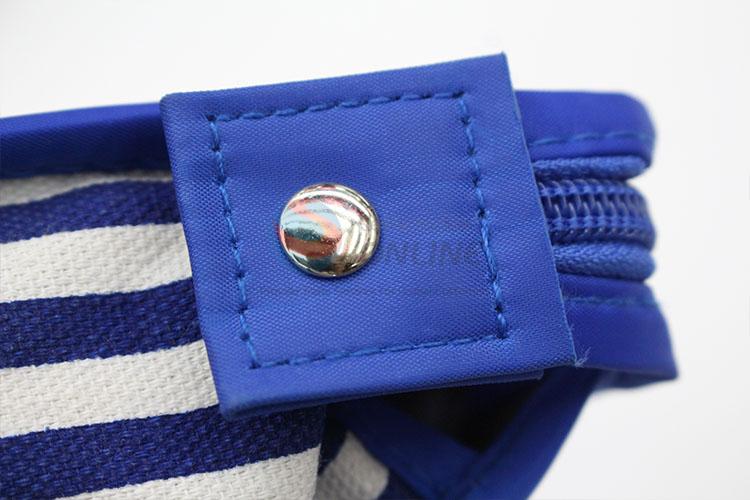 Nice classic cheap stripe cosmetic bag