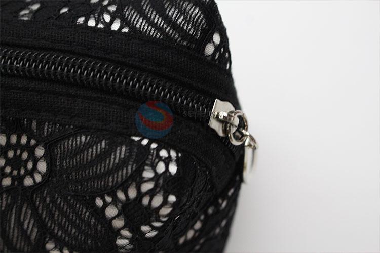 Latest arrival black lace cosmetic bag