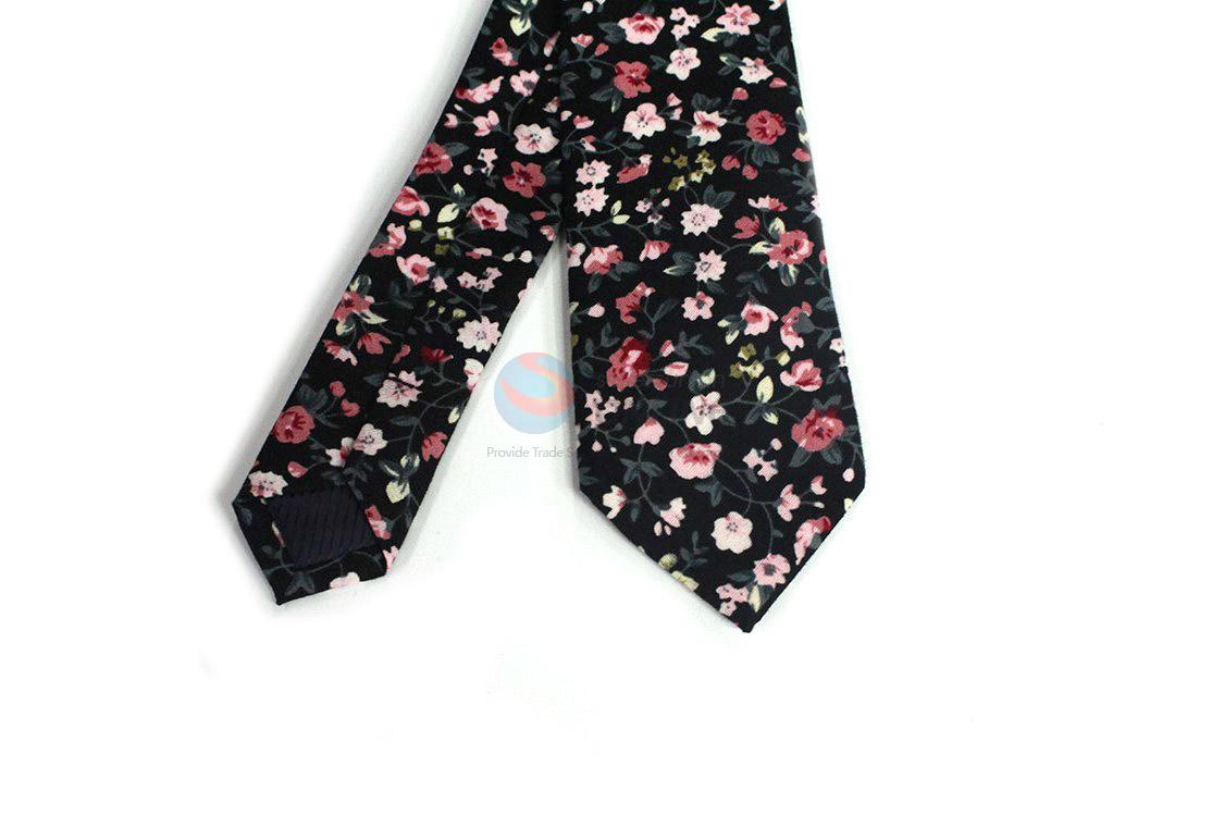 Factory wholesale flower printed necktie for gentlemen