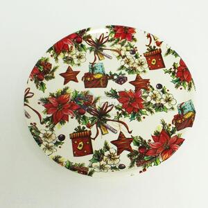 Christmas tray Ornament Red Circular