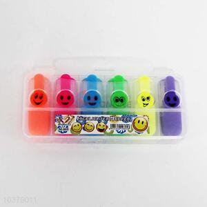 Cartoon Design 6 Pieces Colorful Highlighter