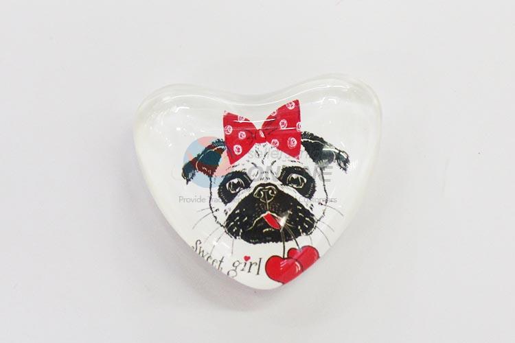 Fuuny Dog Glass Decorations Fridge Magnet Sticker