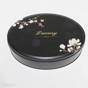 Delicate Design Round Tinplate Storage Box Food Container