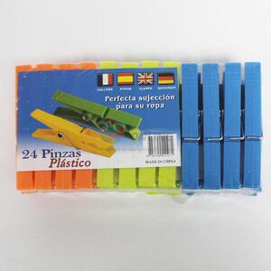 New Design Plastic Pinzas 24 Pieces Clothes Pegs