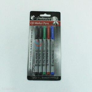 Stationery Products 5pc CD Marking Pen Including 3 Colors Black Red and Blue