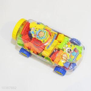 50-60Pcs/Set Plastic Machineshop Car Shaped Educational Toys Creative Toy