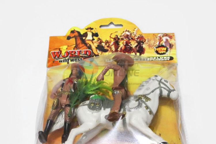 Latest Design  Toy Cowboy on Horse with Accessories