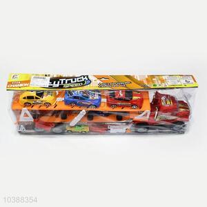 Cheap Price Inertia Drag Head Car Toy Carry 2pcs F1 Car and 3pcs Racing Car