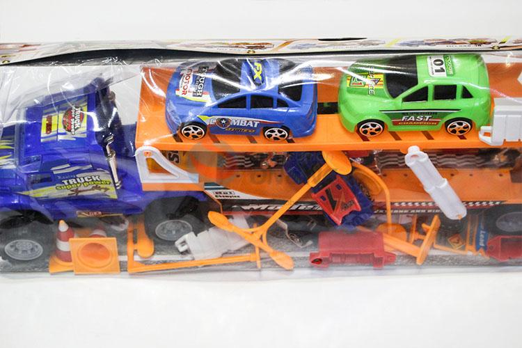 Best Selling Inertia Drag Head Car Toy Carry 2pcs Halley Motorcycle and 3pcs Racing Car