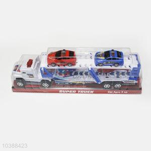 Unique Inertia Drag Head Car with Light Music Carry 2pcs Plane and 2pcs Police Car Boy Toys