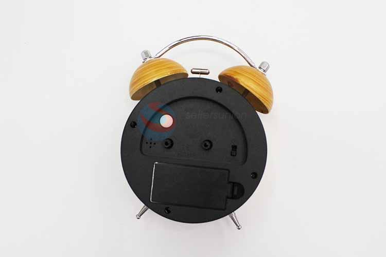 Wood Pattern Iron Alarm Clock/Table Clock