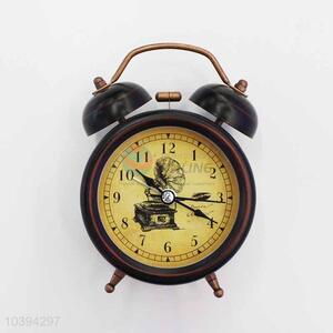 Phonograph Pattern Iron Alarm Clock/Table Clock