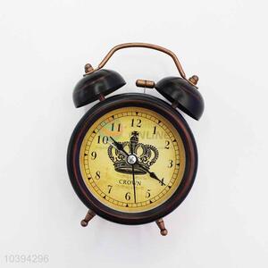 Crown Pattern Iron Alarm Clock/Table Clock