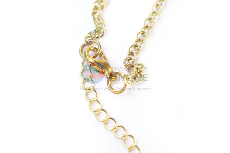 New Style Moon Shape Real Flower Pendant With Chain