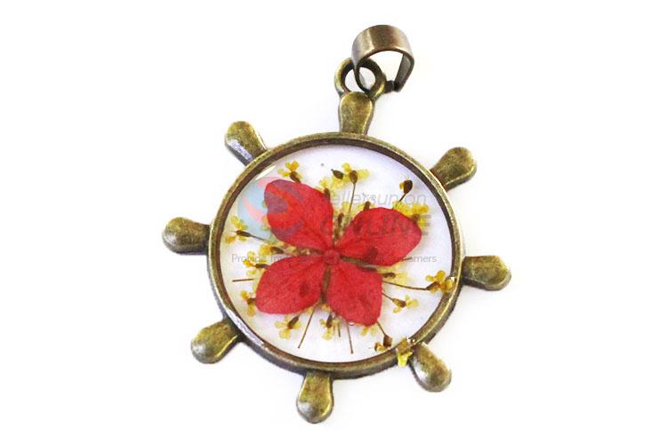 Best Sale Bronze Real Flower Pendant With Chain