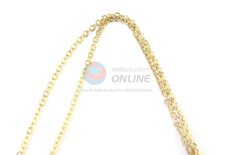 New Arrival Round Real Flower Pendant With Gold Chain