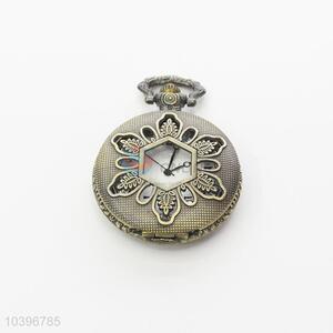 Snow Quartz Movement Skeleton Pocket Watch