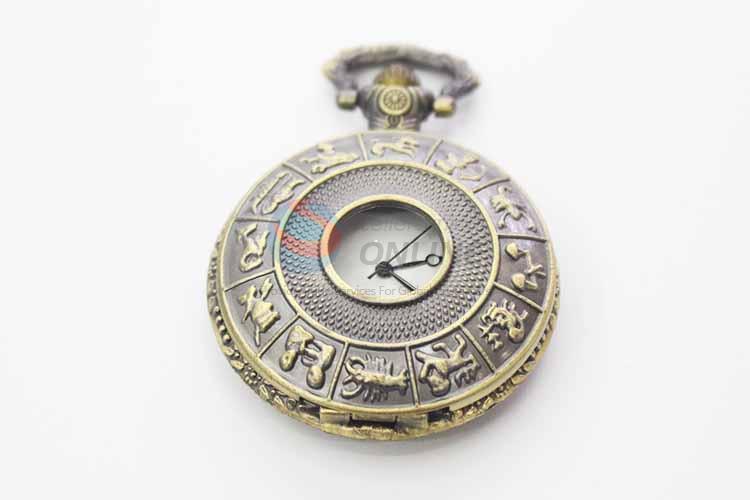 Quartz Movement Skeleton Pocket Watch