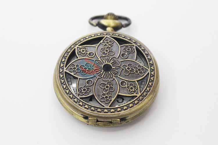 Quartz Movement Skeleton Pocket Watch