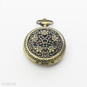 Quartz Movement Skeleton Pocket Watch