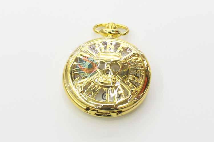 Quartz Movement Skeleton Pocket Watch