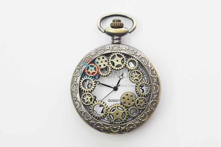 High Quality Quartz Movement Skeleton Pocket Watch